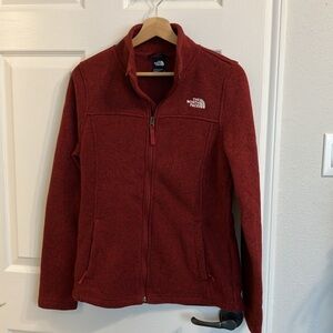 Northface Burgundy Fleece Jacket, Sz Medium, Like New